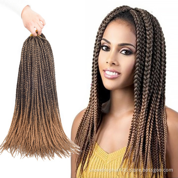 Julianna Wholesale Knotless Box Braid Crochet Hair 14" 18" 22" Ombre Synthetic Braiding Hair Extensions For Women Crochet Braids